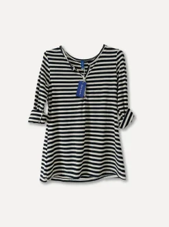 Grandpa stripe T, White / Blue