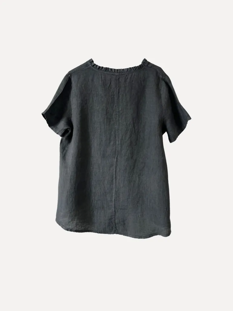 1267 Greta Top, Elephant Grey