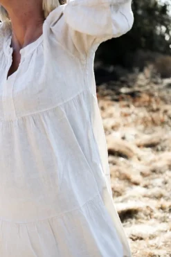 Happilicious Linen Dress, Beige