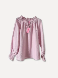 Jacky Linen Blouse, Baby Pink