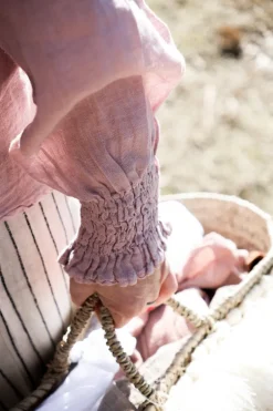 Jacky Linen Blouse, Baby Pink
