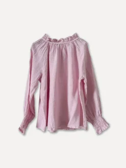 Jacky Linen Blouse, Baby Pink
