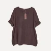 Lazy Attitude Day Linen Blouse, Cacao