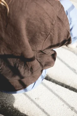 Lazy Attitude Day Linen Blouse, Cacao