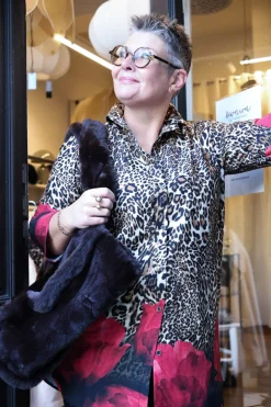 Leo Poppy Shirt, Red