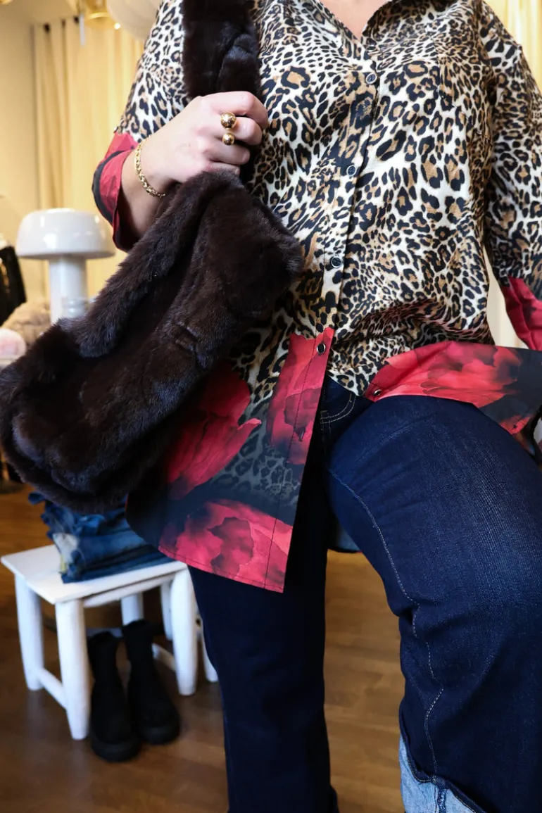 Leo Poppy Shirt, Red