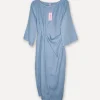 Linen Cocktail Dress, Denim