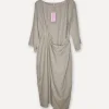 Linen Cocktail Dress, Taupe