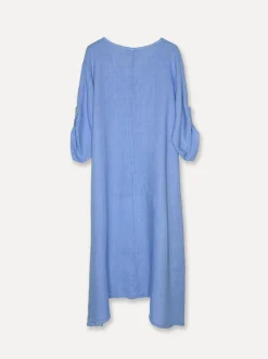 5017 Linen Dress, Sea Blue