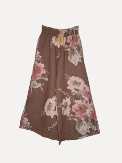 Linen Pants Flowery Attitude, Cacao