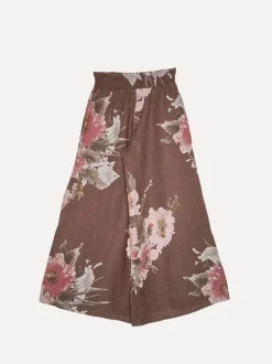 Linen Pants Flowery Attitude, Cacao
