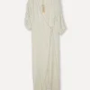 Linen wrap attitude dress, Beige