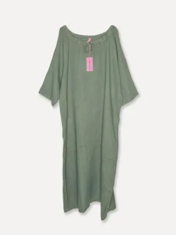 5704 Long Linen Dress, Army