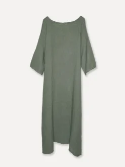 5704 Long Linen Dress, Army