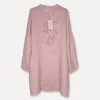 6709 Long Linen Shirt, Light Pink