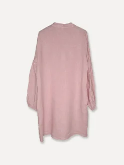 6709 Long Linen Shirt, Light Pink