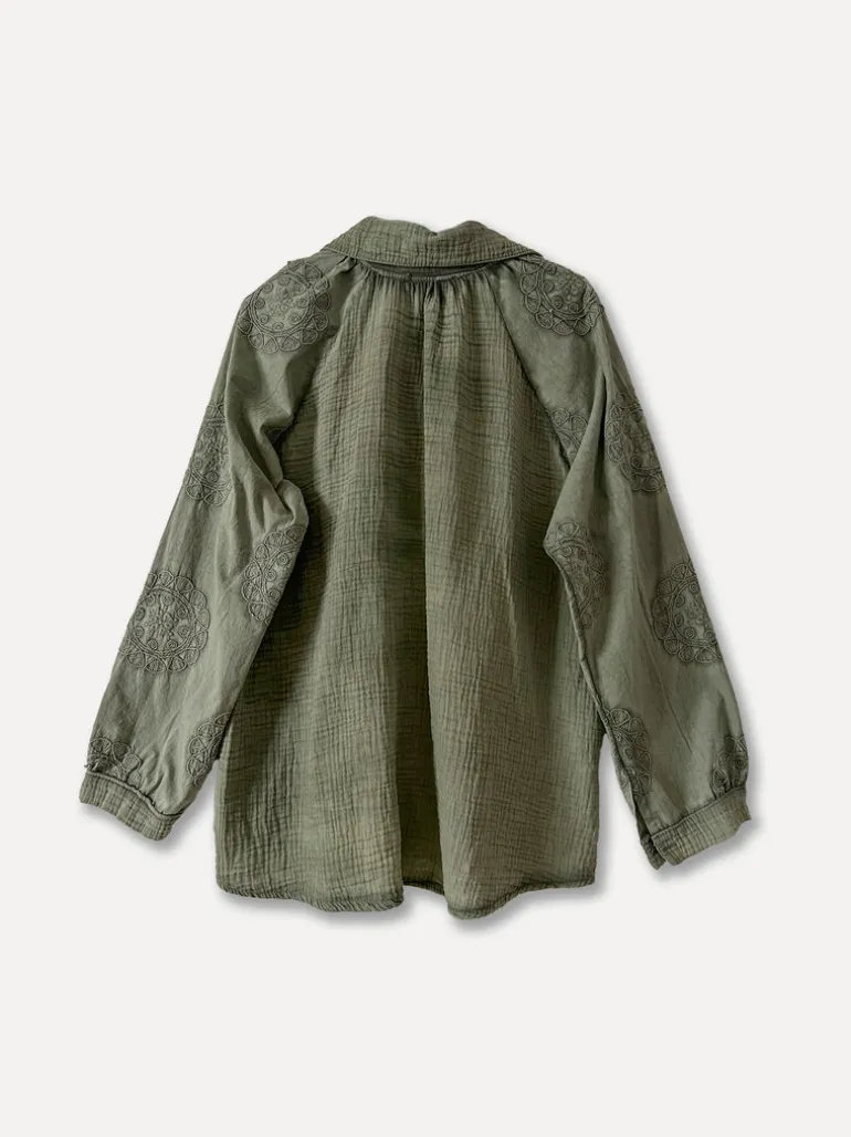 Mandala Shirt, Washed Army