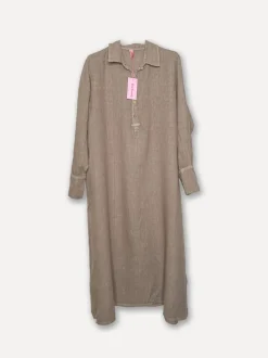 Maria City Swag Dress, Taupe