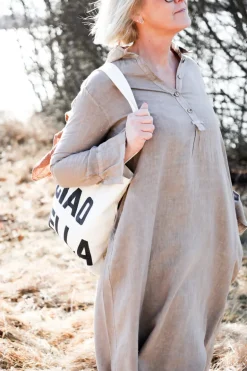 Maria City Swag Dress, Taupe