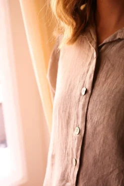 1351 Maria Shirt-Dress,Taupe