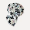 Mary Q Flowers Scarf, Black