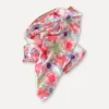 Mary Q Flowers Scarf, Coral