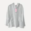 7069 Matros Hoodie Linen Shirt, White