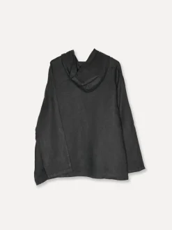 7069 Matros Hoodie Linen Shirt, Dark Grey