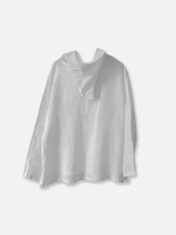 7069 Matros Hoodie Linen Shirt, White