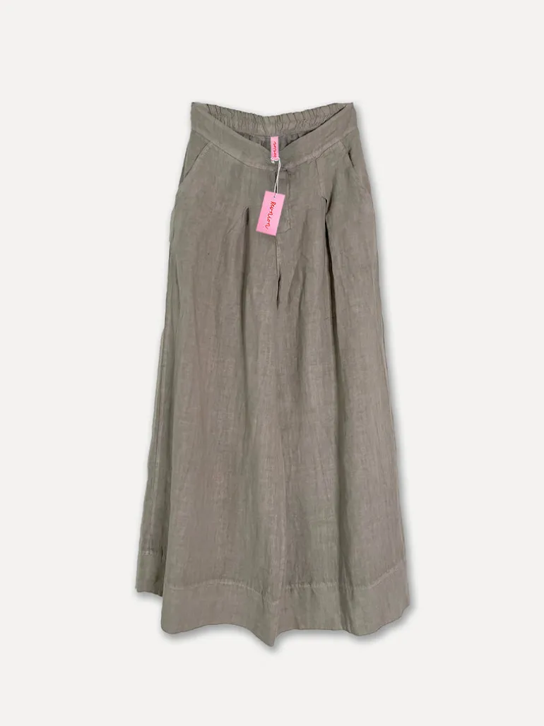 Moo Linen Dressed Up Pants, Taupe