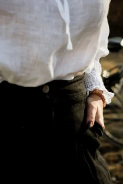 Moo Linen Dressed Up Pants, Black