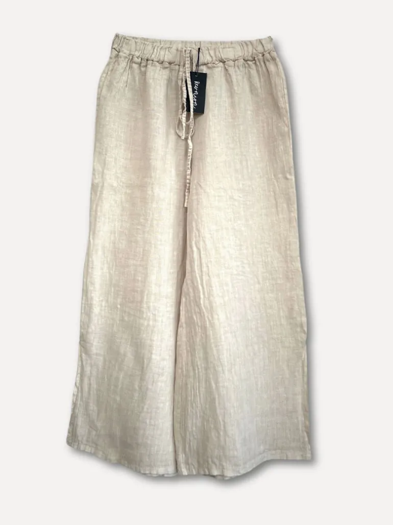 Nilla Linen Pants, Beige