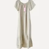 3429 Off-Shoulder Dress, Beige