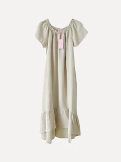 3429 Off-Shoulder Dress, Beige