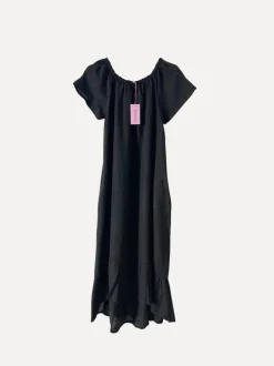 3429 Off-Shoulder Dress, Black