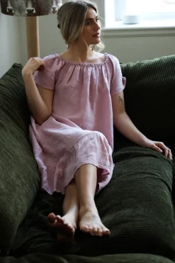 3429 Off-Shoulder Dress, Light Pink