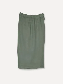 7218 Omlott Linen Skirt, Army