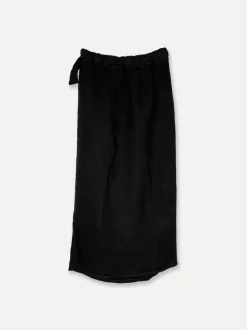 7218 Omlott Linen Skirt, Black