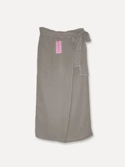 7218 Omlott Linen Skirt, Taupe