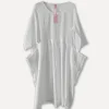 4958 Oversized Short Sleeves Dress, White