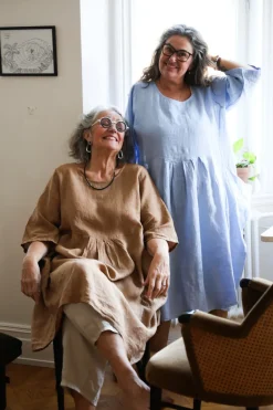 4958 Oversized Short Sleeves Dress, Castagno