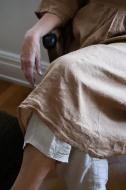 4958 Oversized Short Sleeves Dress, Castagno