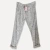 Paisley Box Pants, Denim/Beige