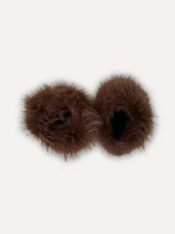 Paw Wrist Warmers, Brown