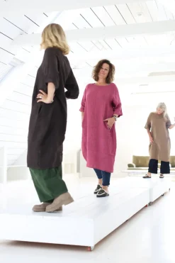 Perla Winter Linen Dress, Cipolla