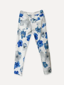 Poppies Box Pants, Blue/Grey