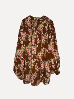 Rimini Viscose Oversize Blouse, Brown