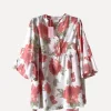 Rosyposy Love Blouse, White/Coral