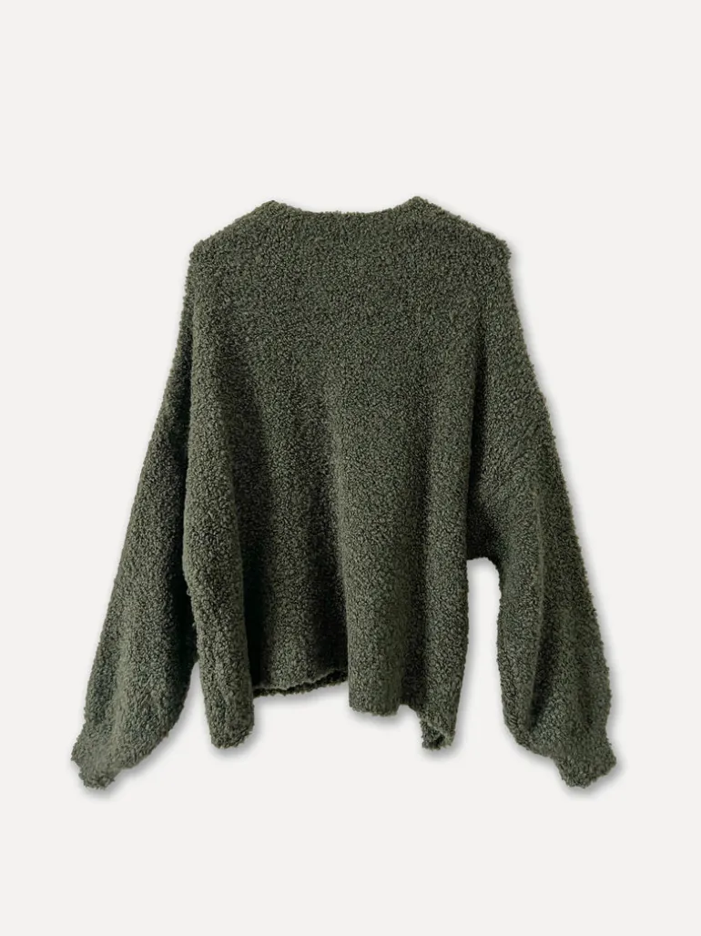 72610 - Round Neck Spring Sweater, Army
