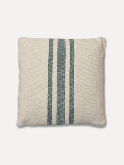 Seville Striped Square Cushion, Green
